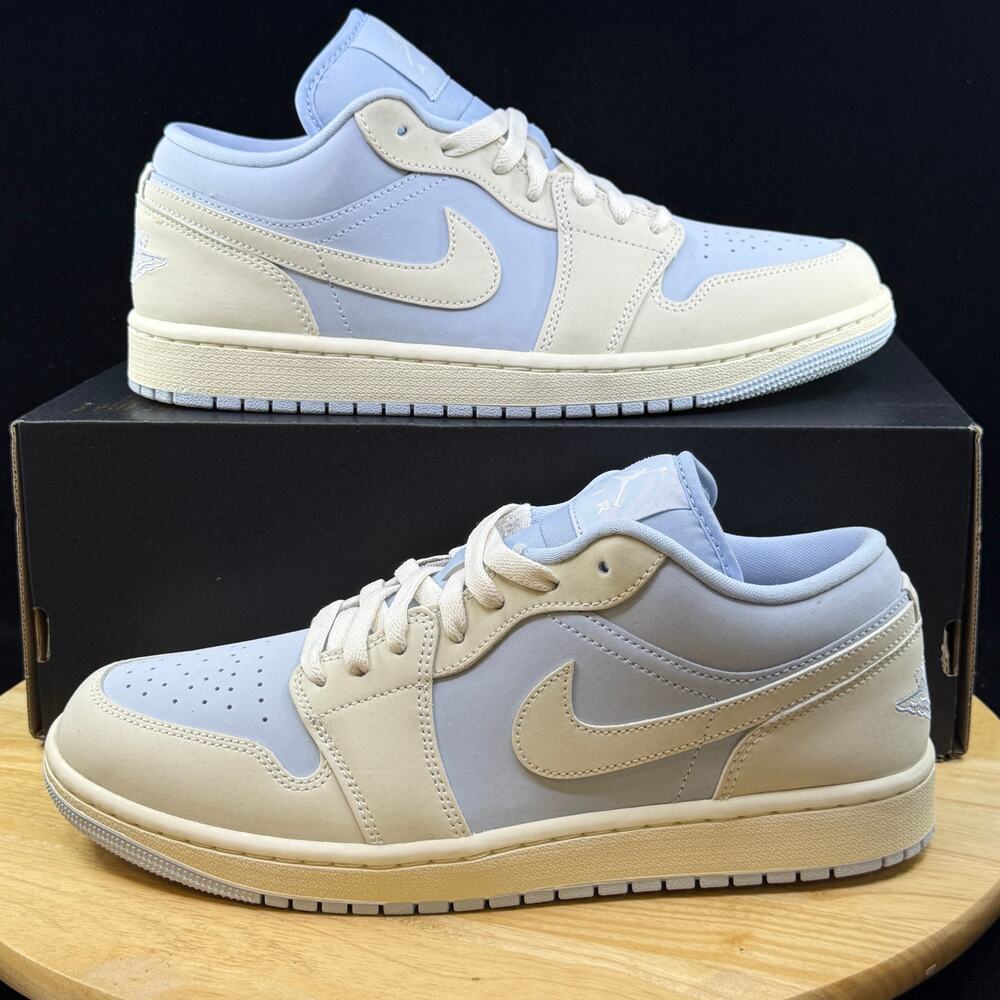 Nike IB4003-407 Air Jordan 1 Low "Hydrogen Blue/Sail" Women's Size 11/ MENS 9.5